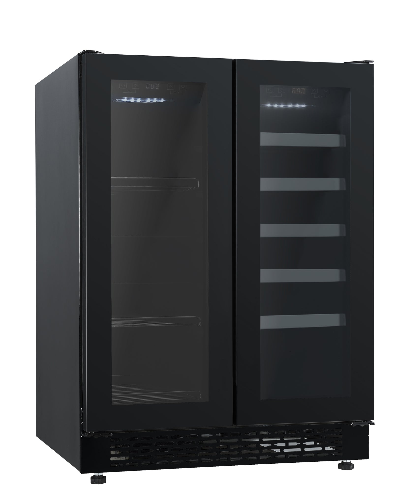 120L Double Door Wine/Beverage Cabinet Built-Under Black
